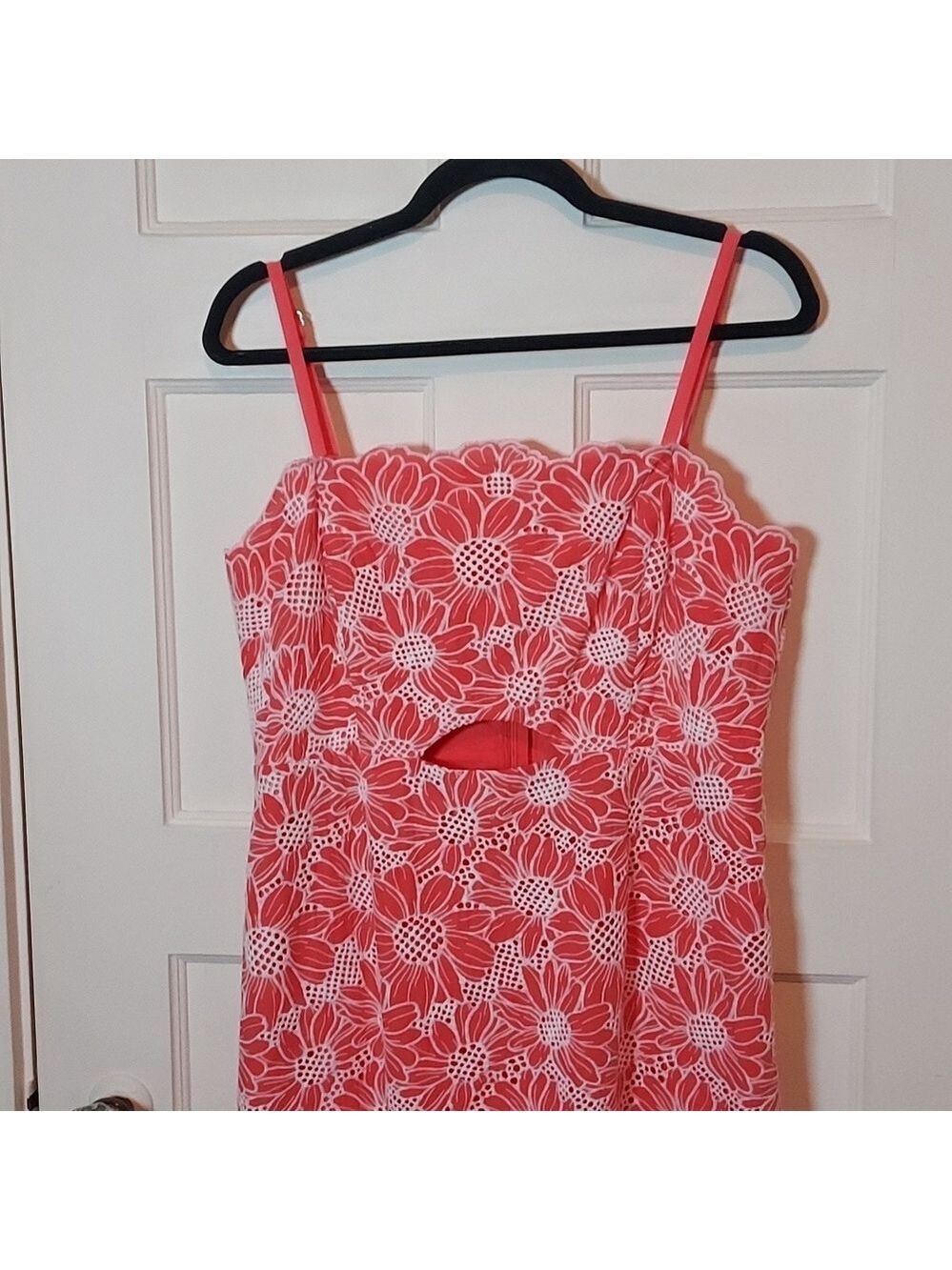 Milly Breanna Tournesol Eyelet Dress Coral - Picture 4 of 16
